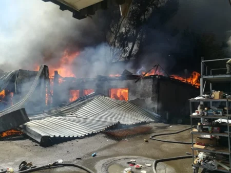 Қызылордада әлеуметтік дүкен өртенді