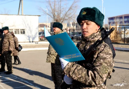 Әскери мектепте курсанттардың ант беру рәсімі өтті