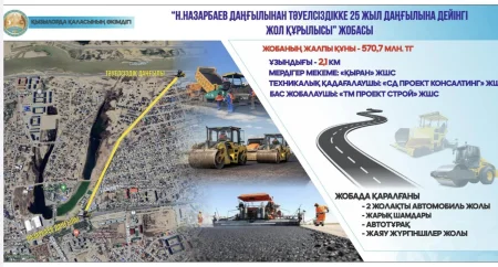 ҚОС ДАҢҒЫЛДЫ БАЙЛАНЫСТЫРАТЫН ЖАҢА КӨШЕ САЛЫНАДЫ