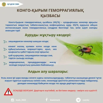 Кенеге қарсы залалсыздандыру жұмыстарының басталғандығын ескертеміз!